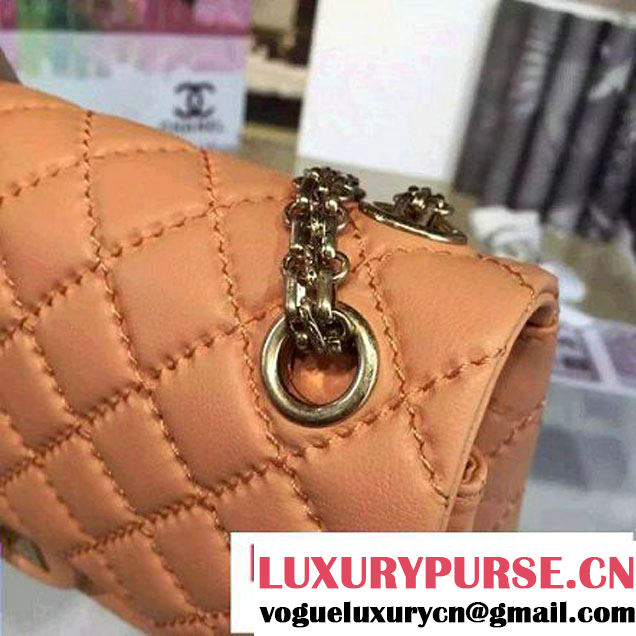 Chanel Large Stitch Calfskin 2.55 Reissue Size 225 Classic Flap Bag Apricot 2016 (2A057-6052321 )