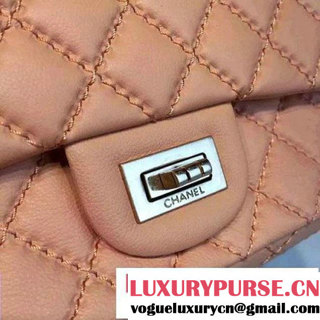 Chanel Large Stitch Calfskin 2.55 Reissue Size 225 Classic Flap Bag Apricot 2016 (2A057-6052321 )