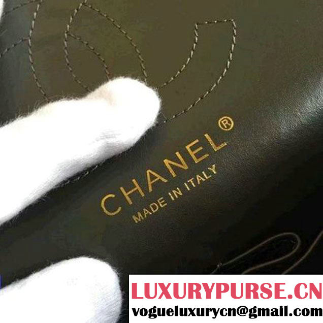 Chanel Chevron 2.55 Reisue Size 224 Flap Bag Army Green 2016 (KN-6072217 )