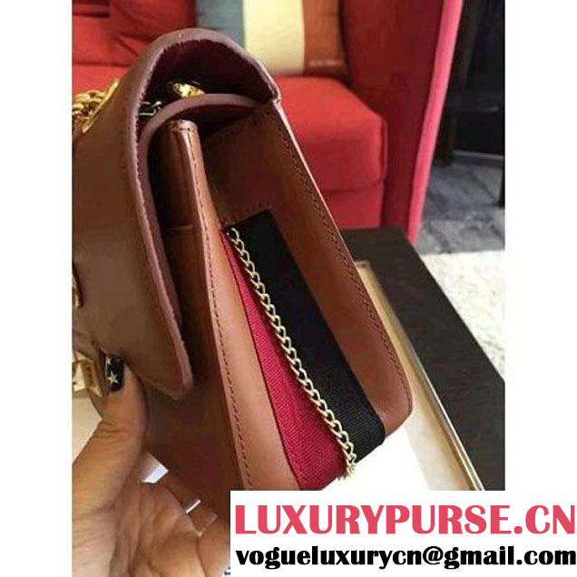 Chanel Brown Calfskin & Canvas & Medals 2.55 Flap Bag A37586  2016 (Gold Hardware) (KN-6082208 )
