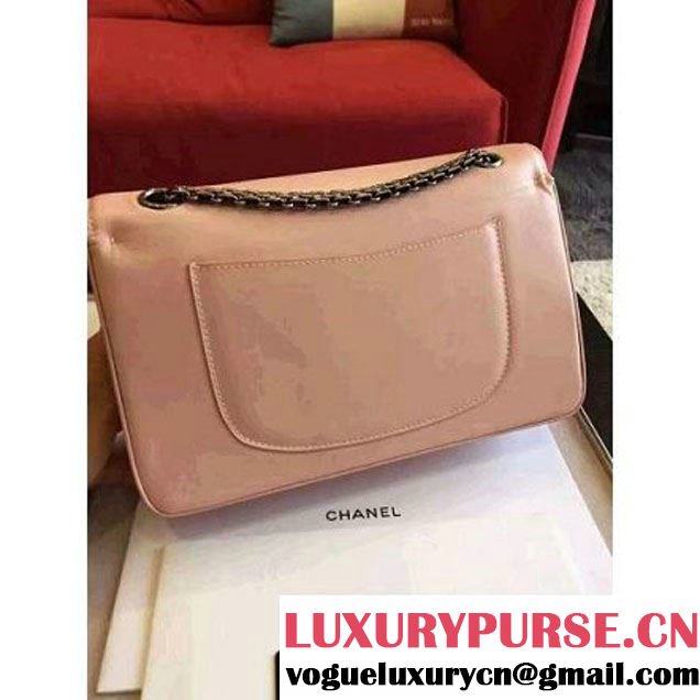 Chanel Pink Calfskin & Canvas & Medals 2.55 Flap Bag A37586  2016 (Black Hardware) (KN-6082210 )
