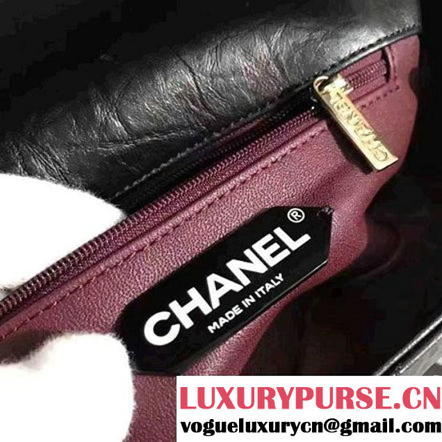 Chanel Aged Calfskin 2.55 Reissue Hanger Mini Bag Black A93600 F/W 2016 (KN-6121301 )