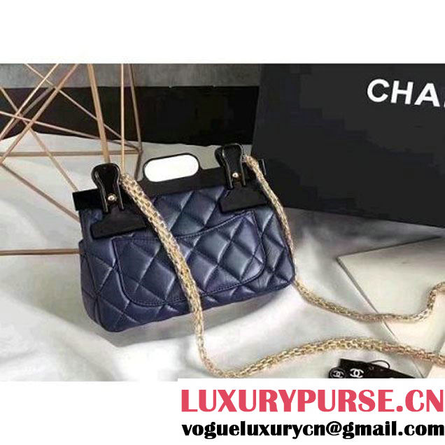 Chanel Aged Calfskin 2.55 Reissue Hanger Mini Bag Deep Blue A93600 F/W 2016 (KN-6121302 )