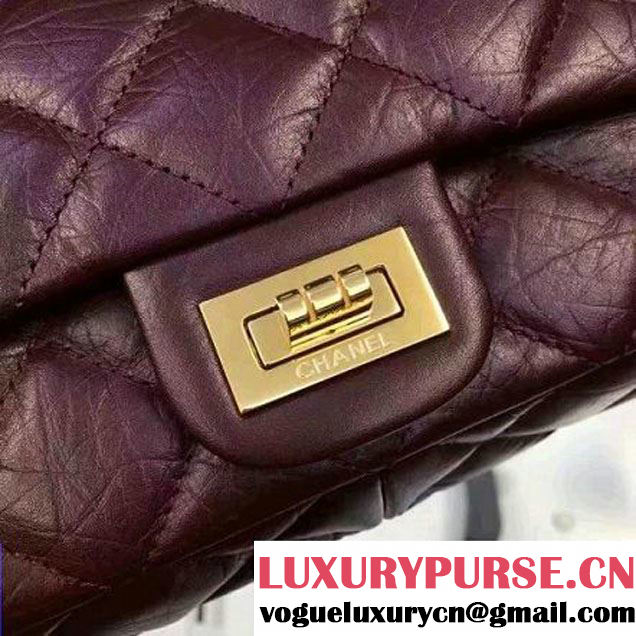 Chanel Aged Calfskin 2.55 Reissue Hanger Mini Bag Burgundy A93600 F/W 2016 (2A057-6121303 )