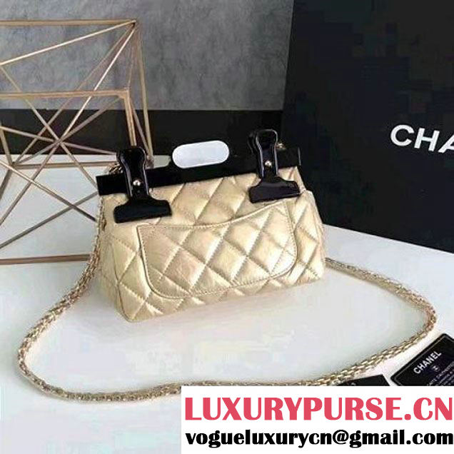 Chanel Aged Calfskin 2.55 Reissue Hanger Mini Bag Gold A93600 F/W 2016 (KN-7010411 )