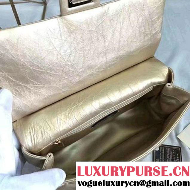Chanel Aged Calfskin 2.55 Reissue Hanger Size 226 Bag Gold A93646 F/W 2016 (KN-7010412 )