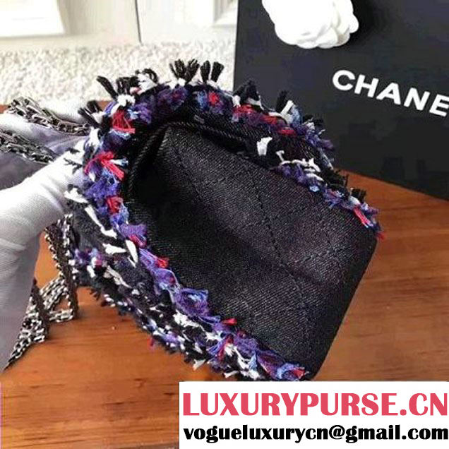 Chanel Denim With Blue Camellias Embroideries 2.55 Rissue Size 220 Bag A37584 2017 (KN-7052001 )