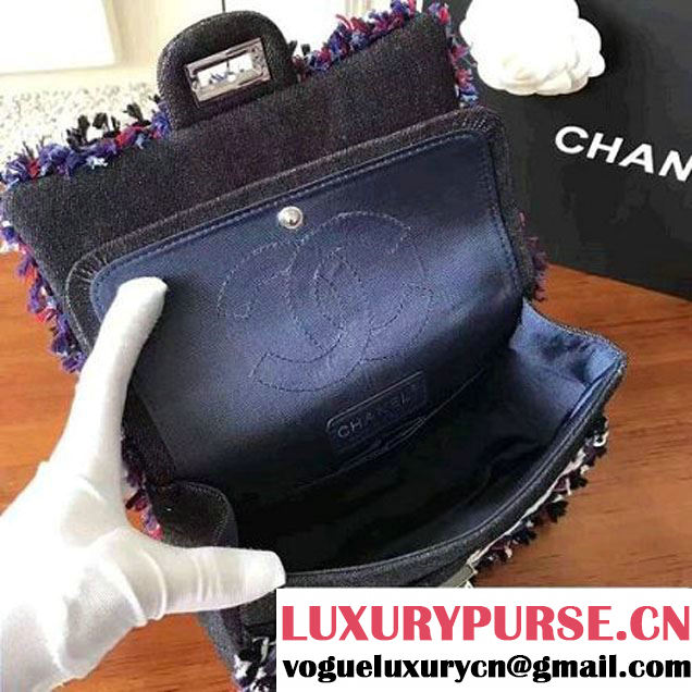 Chanel Denim With Blue Camellias Embroideries 2.55 Rissue Size 220 Bag A37584 2017 (KN-7052001 )