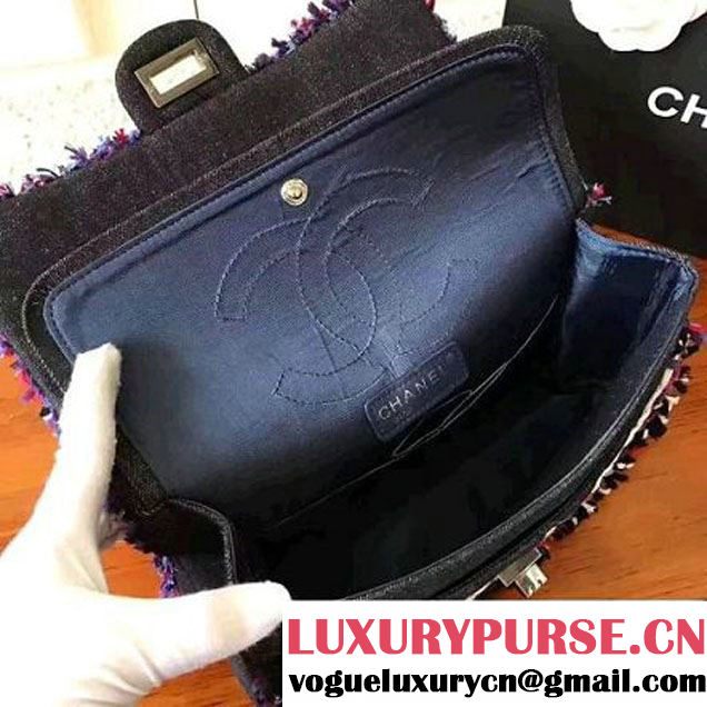 Chanel Denim With Blue Camellias Embroideries 2.55 Rissue Size 225 Bag A37586 2017 (KN-7052002 )
