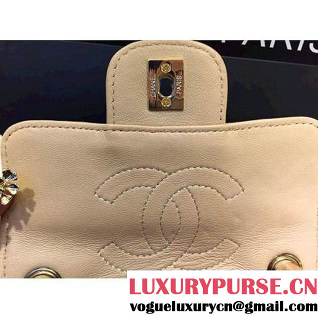 Chanel Small Flap Tote/Shoulder Bag Apricot(Gold Hardware) (1a208-032406 )
