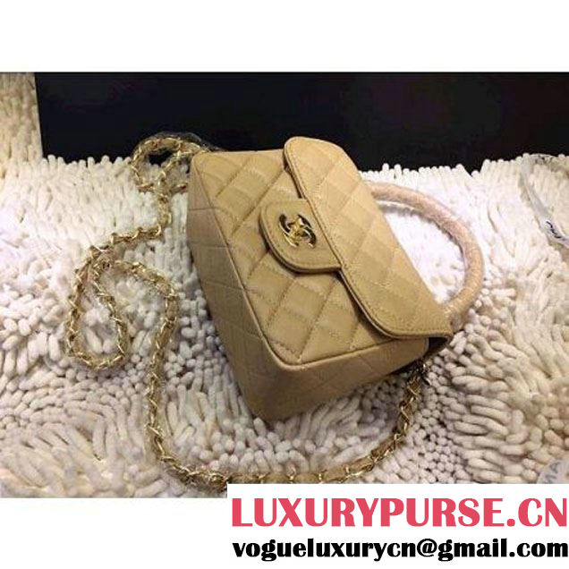 Chanel Small Flap Tote/Shoulder Bag Apricot(Gold Hardware) (1a208-032406 )