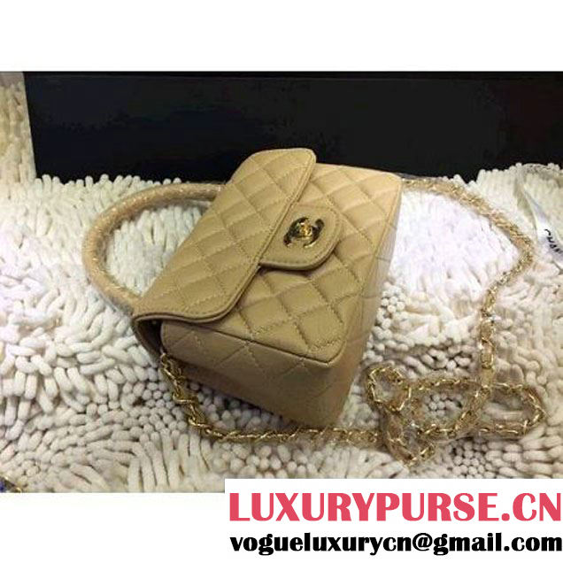 Chanel Small Flap Tote/Shoulder Bag Apricot(Gold Hardware) (1a208-032406 )