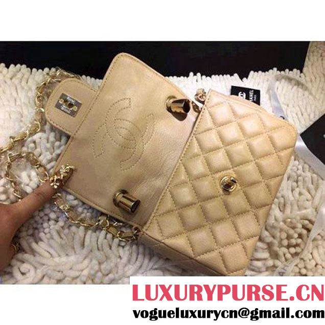 Chanel Small Flap Tote/Shoulder Bag Apricot(Gold Hardware) (1a208-032406 )