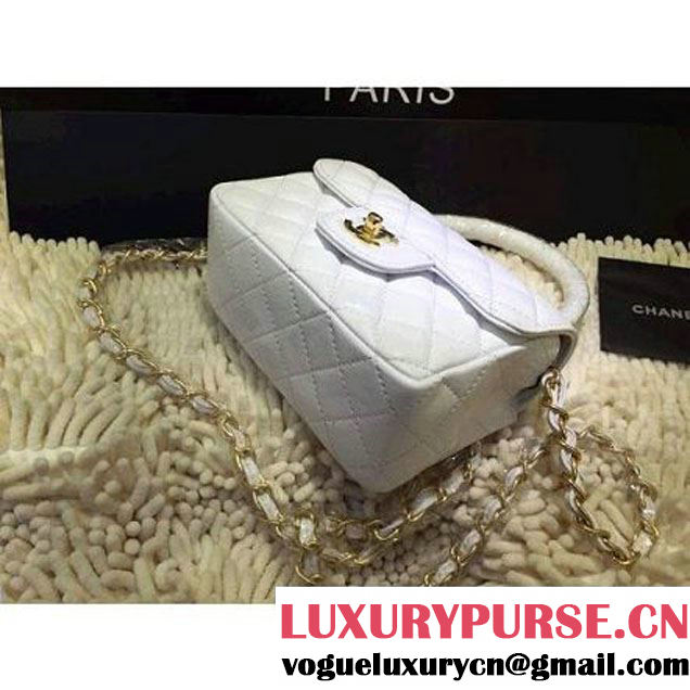 Chanel Small Flap Tote/Shoulder Bag White(Gold Hardware) (1a208-032407 )