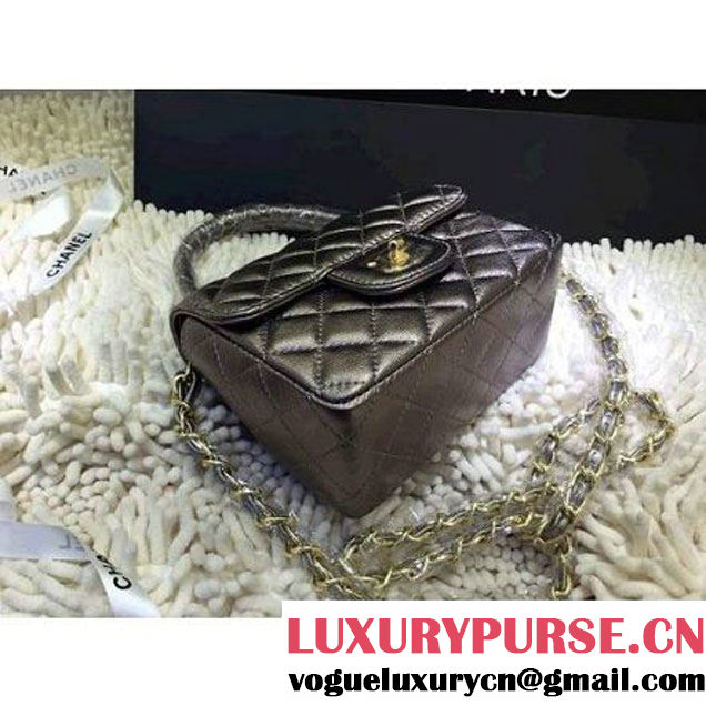 Chanel Small Flap Tote/Shoulder Bag Silvery Grey(Gold Hardware ) (1a208-032409 )