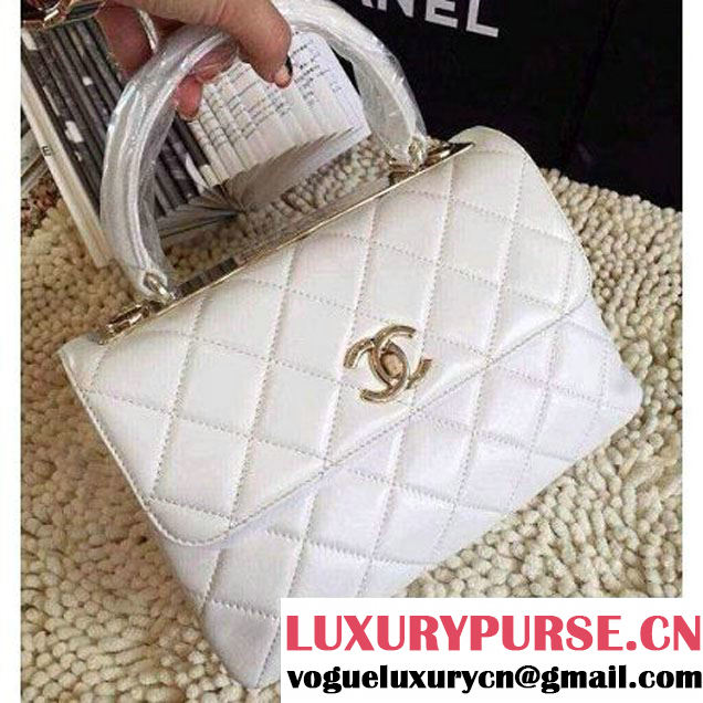 Chanel Small Quilted Lambskin Flap Bag White (HDD-3682 )