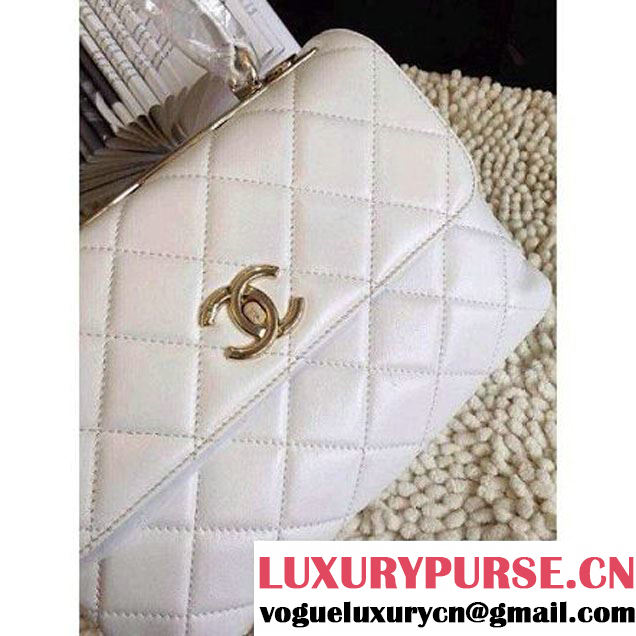 Chanel Small Quilted Lambskin Flap Bag White (HDD-3682 )