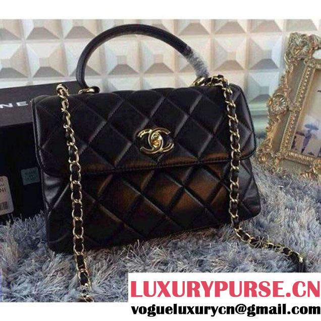 Chanel Small Quilted Lambskin Flap Bag Black (HDD-3683 )