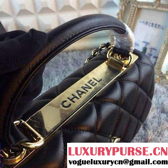 Chanel Small Quilted Lambskin Flap Bag Black (HDD-3683 )