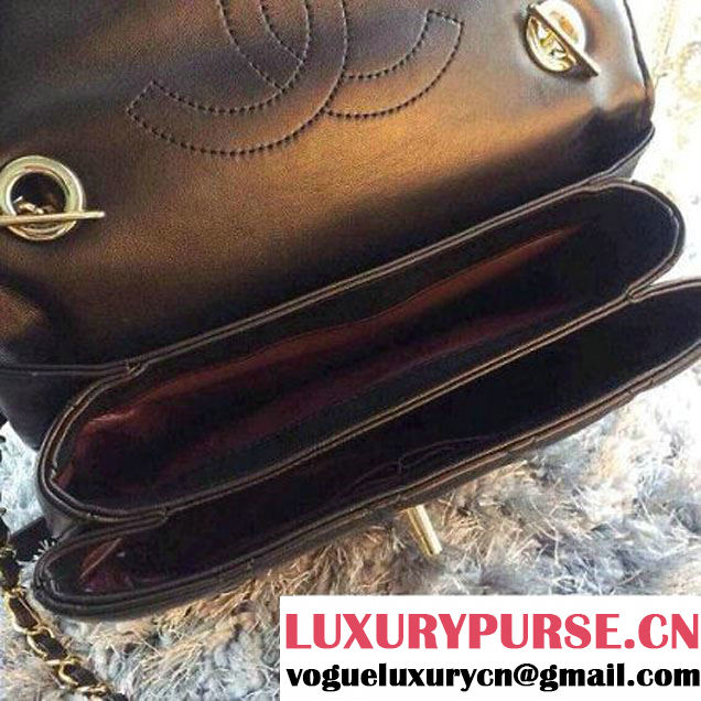 Chanel Small Quilted Lambskin Flap Bag Black (HDD-3683 )