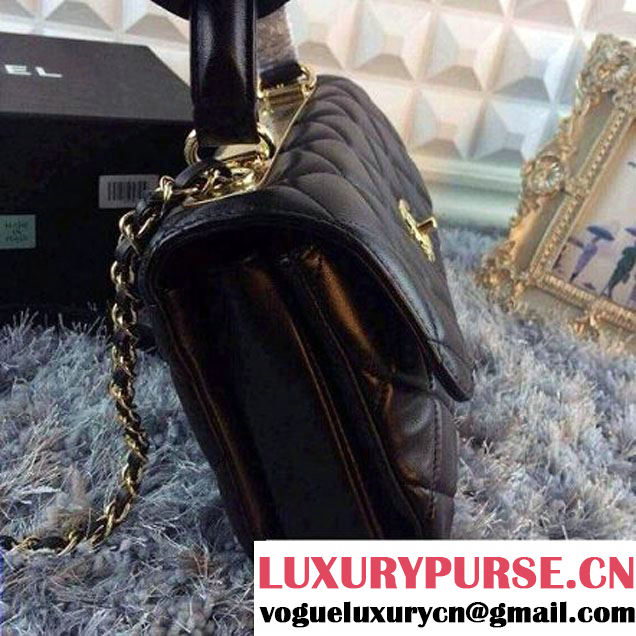 Chanel Small Quilted Lambskin Flap Bag Black (HDD-3683 )