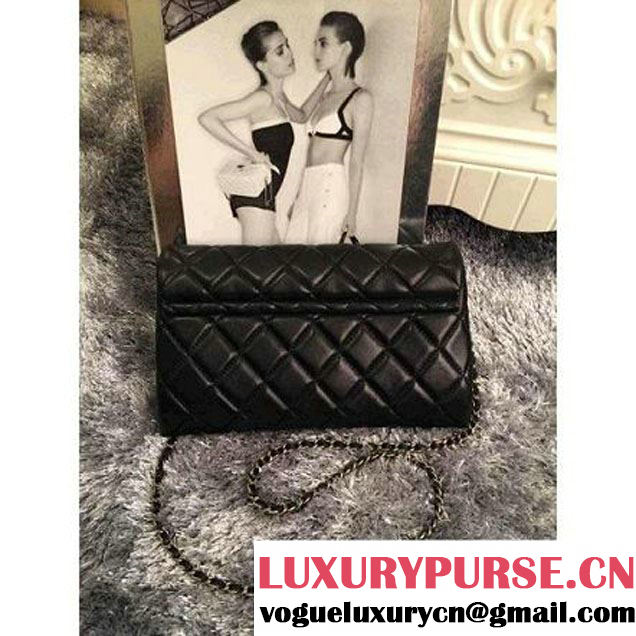 Chanel Lambskin Flap Bag Black (LZ-3121 )