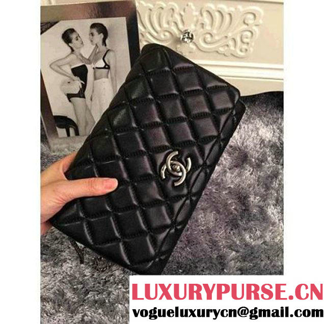 Chanel Lambskin Flap Bag Black (LZ-3121 )