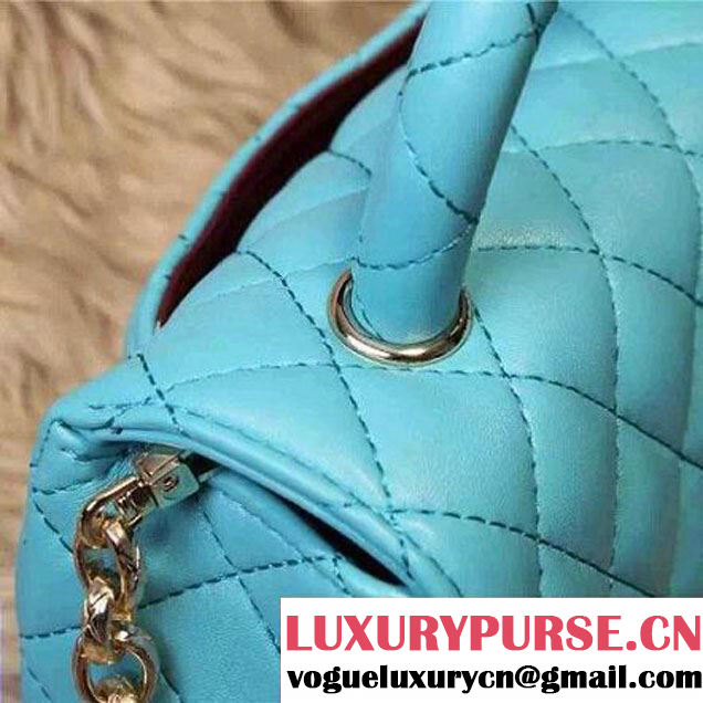 Chanel Classic Mini Lambskin Flap Bag in Cyan (2a205-041401 )