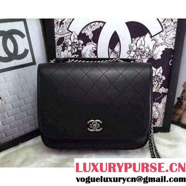 Chanel Black Messenger Bag PRE-SS 2015 (2a210-041420 )