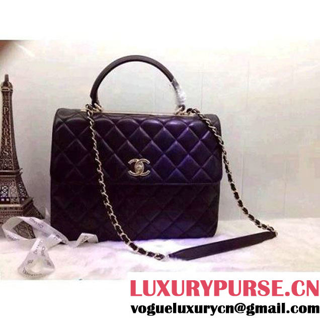 Chanel Quilted Lambskin Flap Bag Black (2A020-042311 )