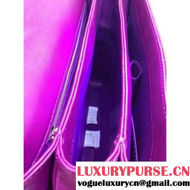 Chanel Quilted Lambskin Flap Bag Purple (2A020-042313 )
