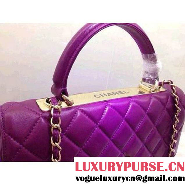 Chanel Quilted Lambskin Flap Bag Purple (2A020-042313 )