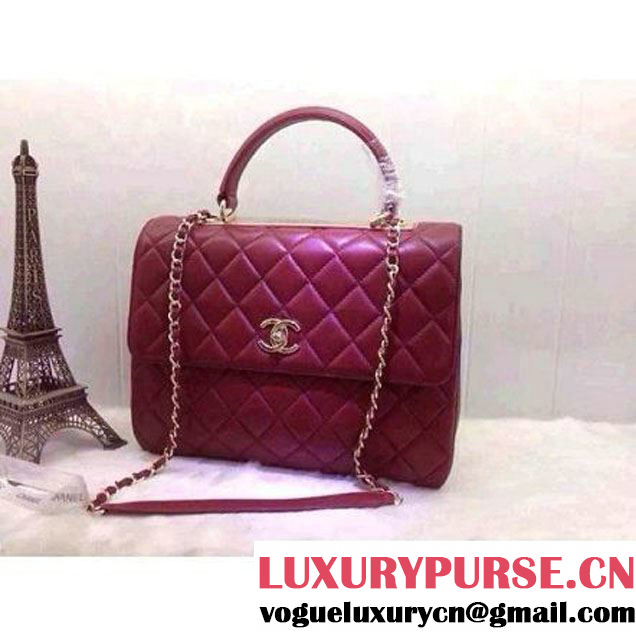 Chanel Quilted Lambskin Flap Bag Red (2A020-042314 )