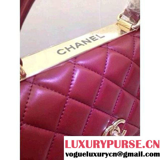 Chanel Quilted Lambskin Flap Bag Red (2A020-042314 )