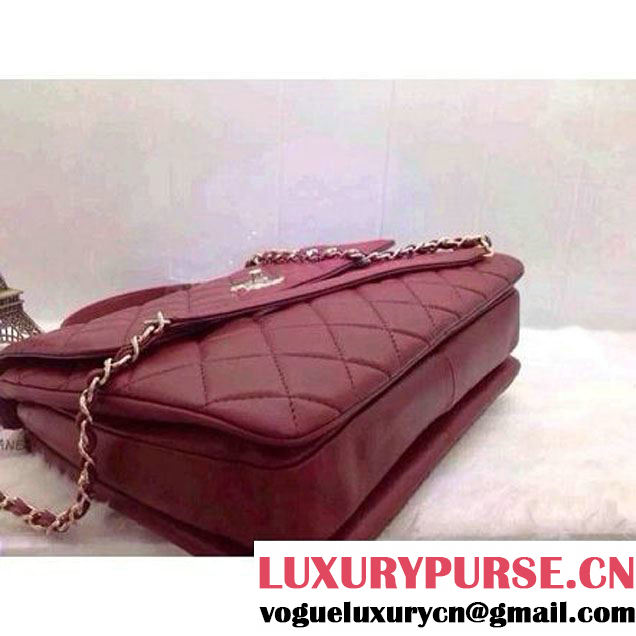Chanel Quilted Lambskin Flap Bag Red (2A020-042314 )