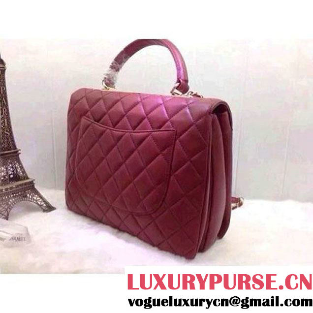 Chanel Quilted Lambskin Flap Bag Red (2A020-042314 )