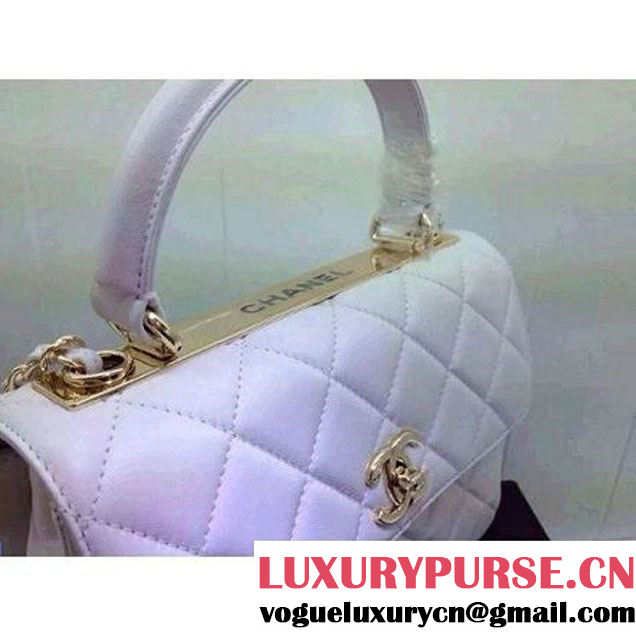 Chanel Small Quilted Lambskin Flap Bag White (2A020-042316 )