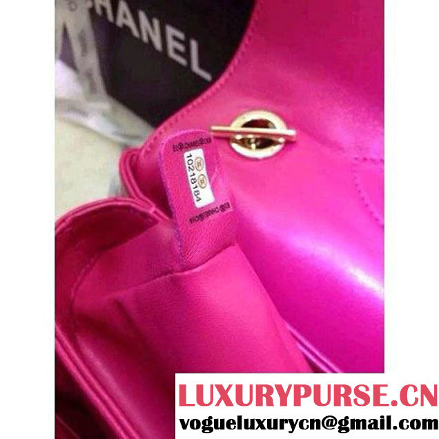 Chanel Small Quilted Lambskin Flap Bag Rosy (2A020-042317 )