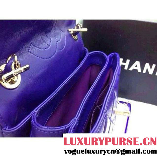 Chanel Small Quilted Lambskin Flap Bag Purple (2A020-042318 )