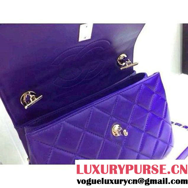 Chanel Small Quilted Lambskin Flap Bag Purple (2A020-042318 )