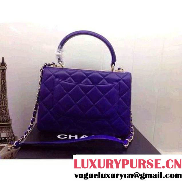 Chanel Small Quilted Lambskin Flap Bag Purple (2A020-042318 )