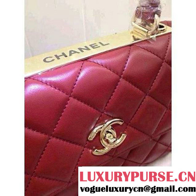 Chanel Small Quilted Lambskin Flap Bag Red (2A020-042320 )