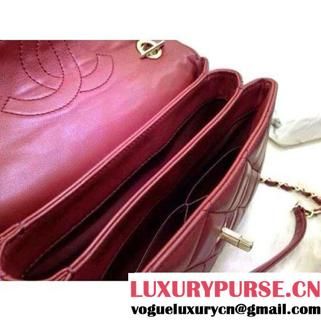 Chanel Small Quilted Lambskin Flap Bag Red (2A020-042320 )