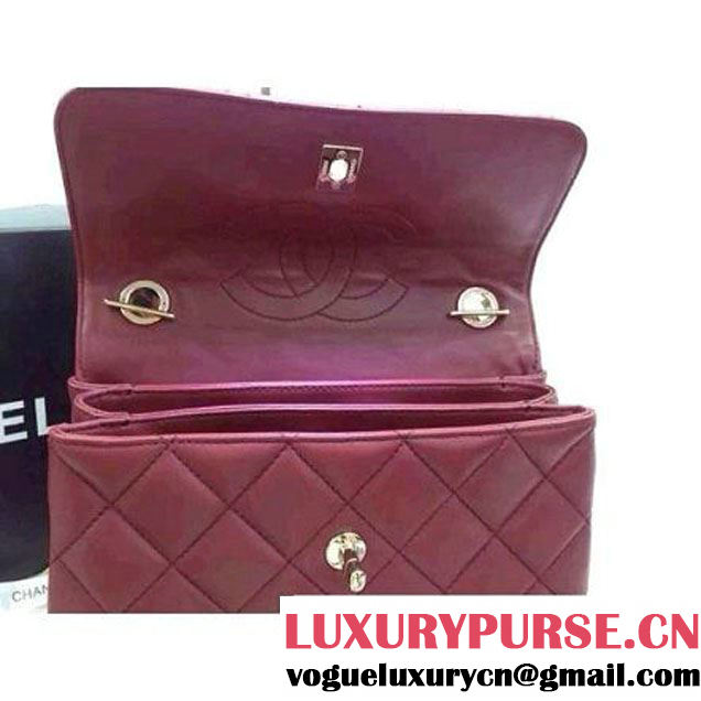 Chanel Small Quilted Lambskin Flap Bag Red (2A020-042320 )