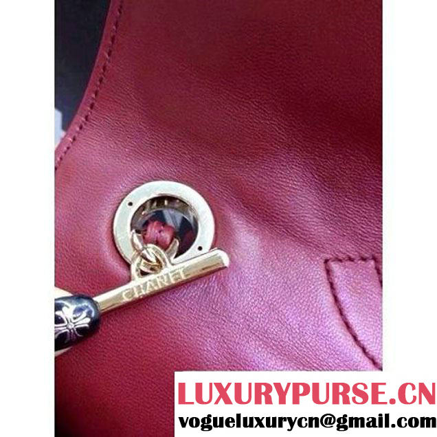 Chanel Small Quilted Lambskin Flap Bag Red (2A020-042320 )