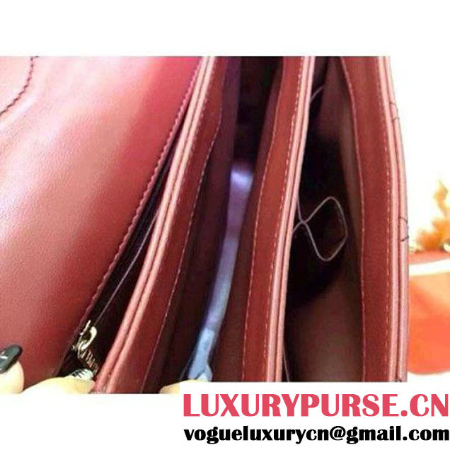 Chanel Small Quilted Lambskin Flap Bag Red (2A020-042320 )