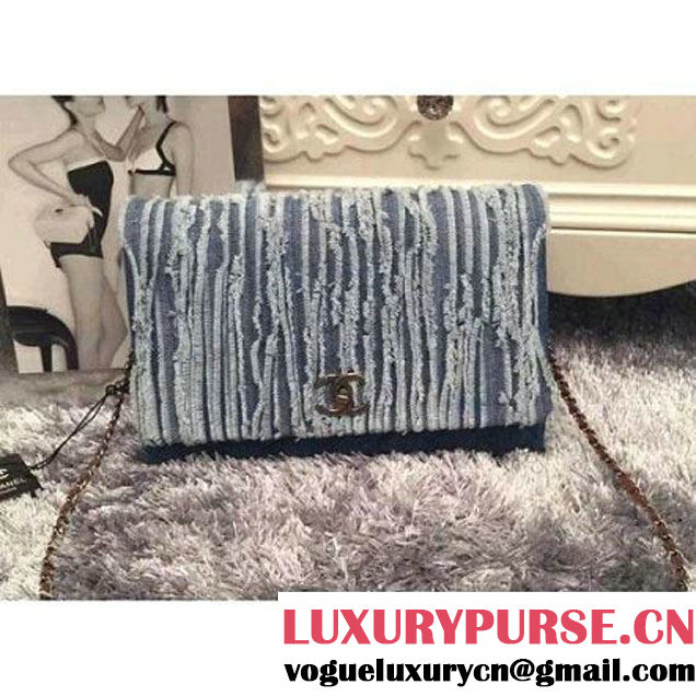 Chanel Medium Fringed Denim Flap Bag (LZ-051403 )