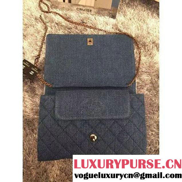 Chanel Medium Fringed Denim Flap Bag  (LZ-051403 )