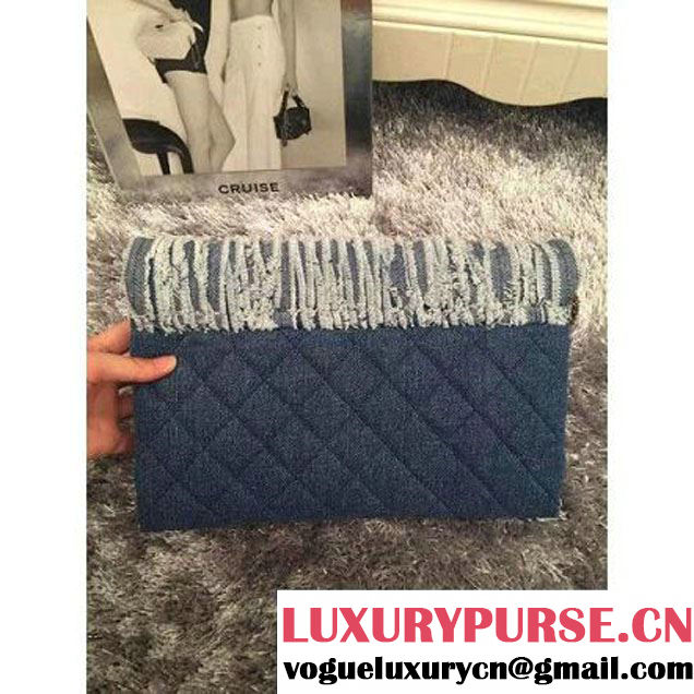 Chanel Medium Fringed Denim Flap Bag  (LZ-051403 )