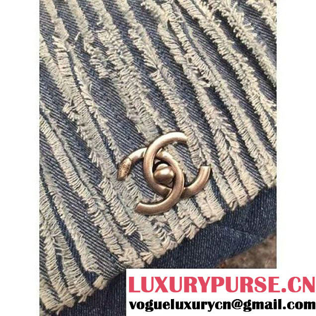 Chanel Medium Fringed Denim Flap Bag  (LZ-051403 )